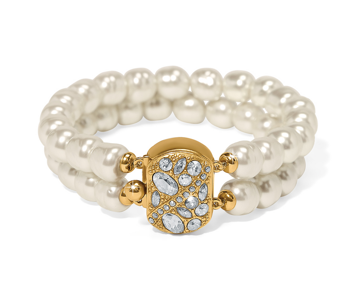 Brighton Trust Your Journey Double Pearl Stretch Bracelet