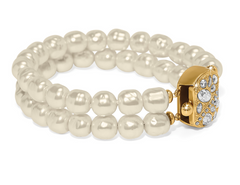 Brighton Trust Your Journey Double Pearl Stretch Bracelet