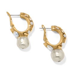 Brighton Trust Your Journey Pearl Hoop Earrings