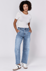 Lasso Cropped Loose Fit Denim