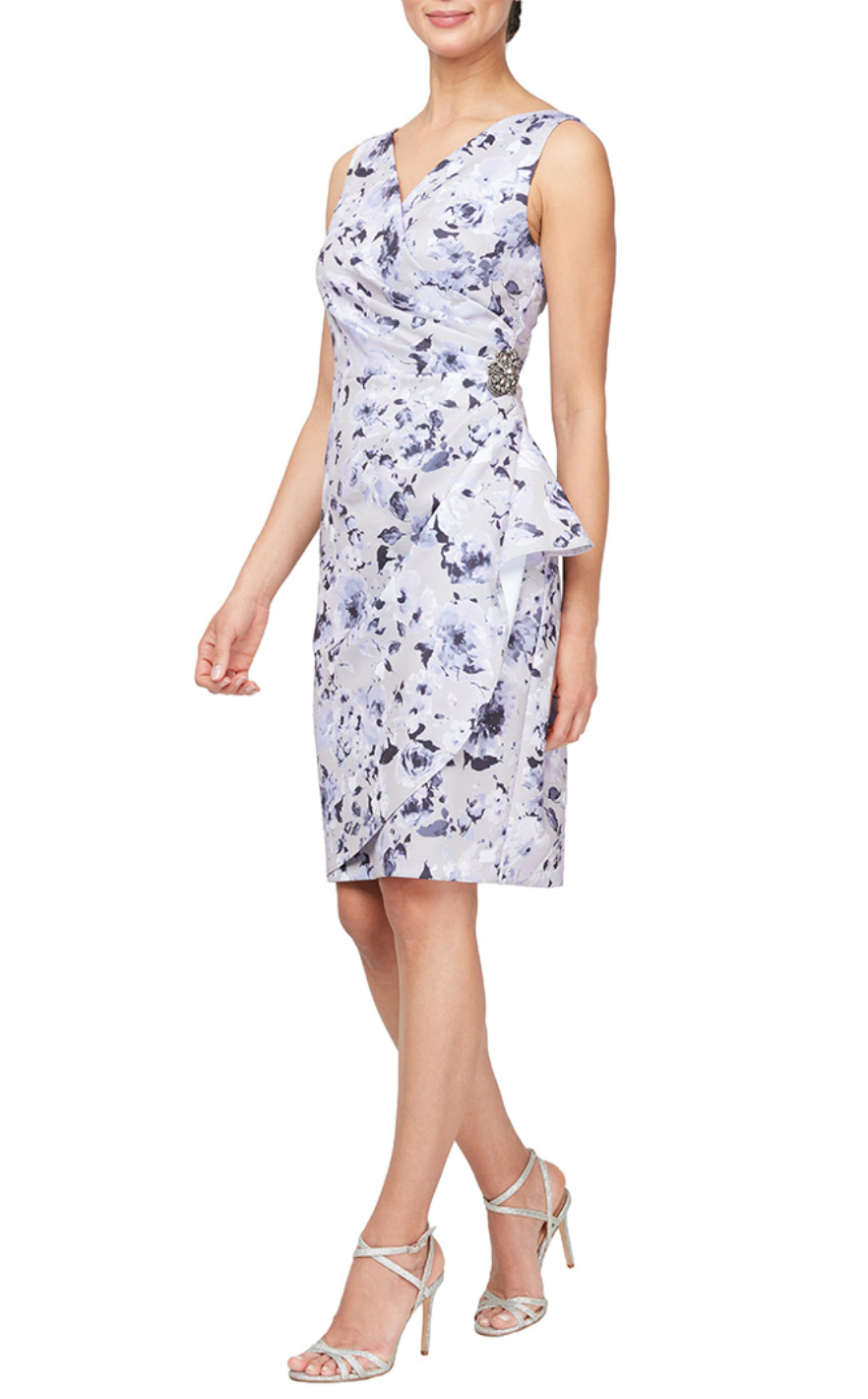 Cascade Ruffle Sheath Dress