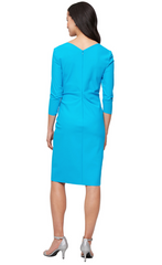 Sheath Dress with Surplice Neckline