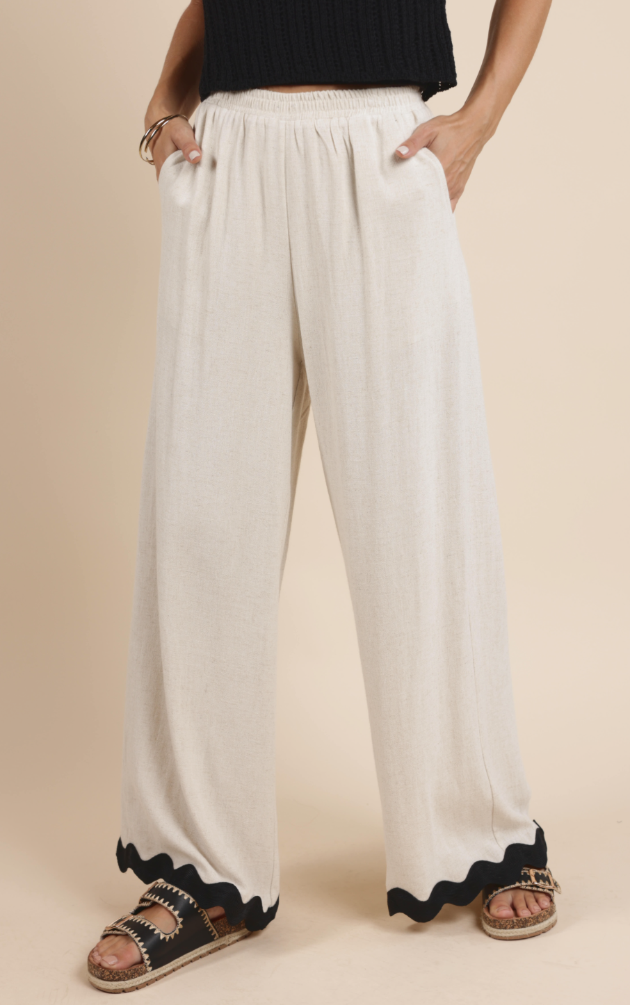 Sugarloaf Wavy Trim Elastic Pant