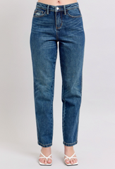 Hight Waist Rigid Front Straight Denim