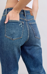 Hight Waist Rigid Front Straight Denim