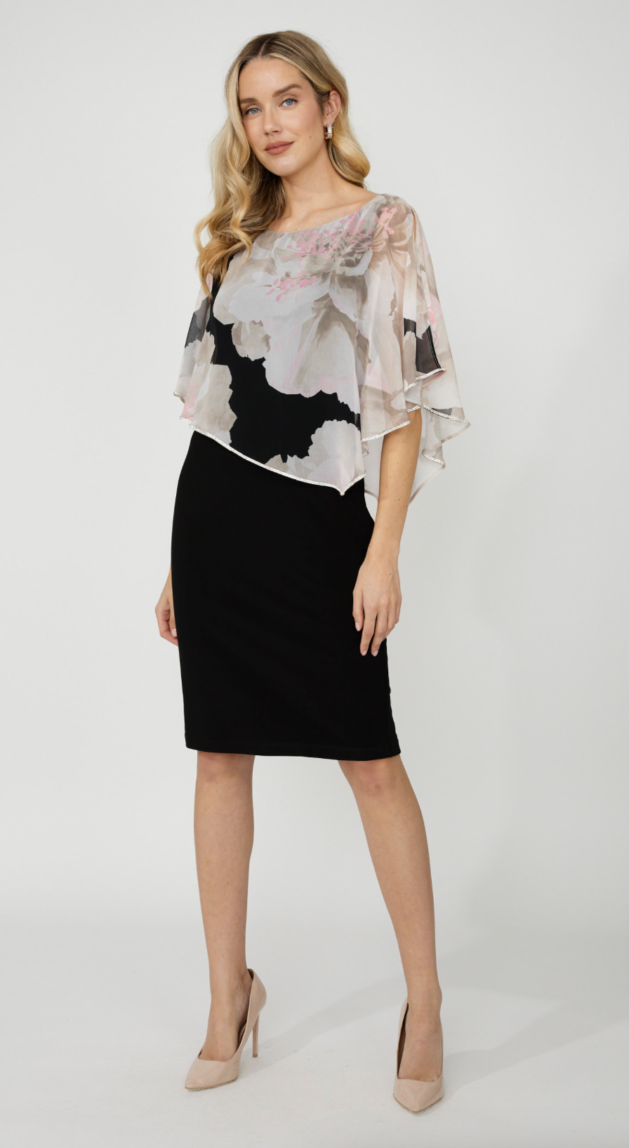 FL Floral Overlay Dress