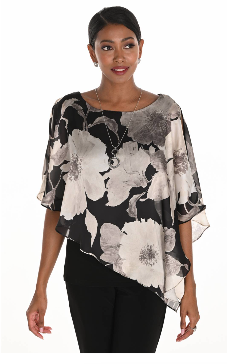 FL Woven Top w/ Overlay