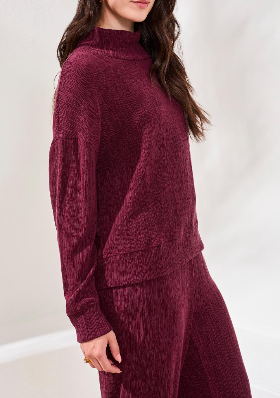 Mock Neck Long Sleeve Top