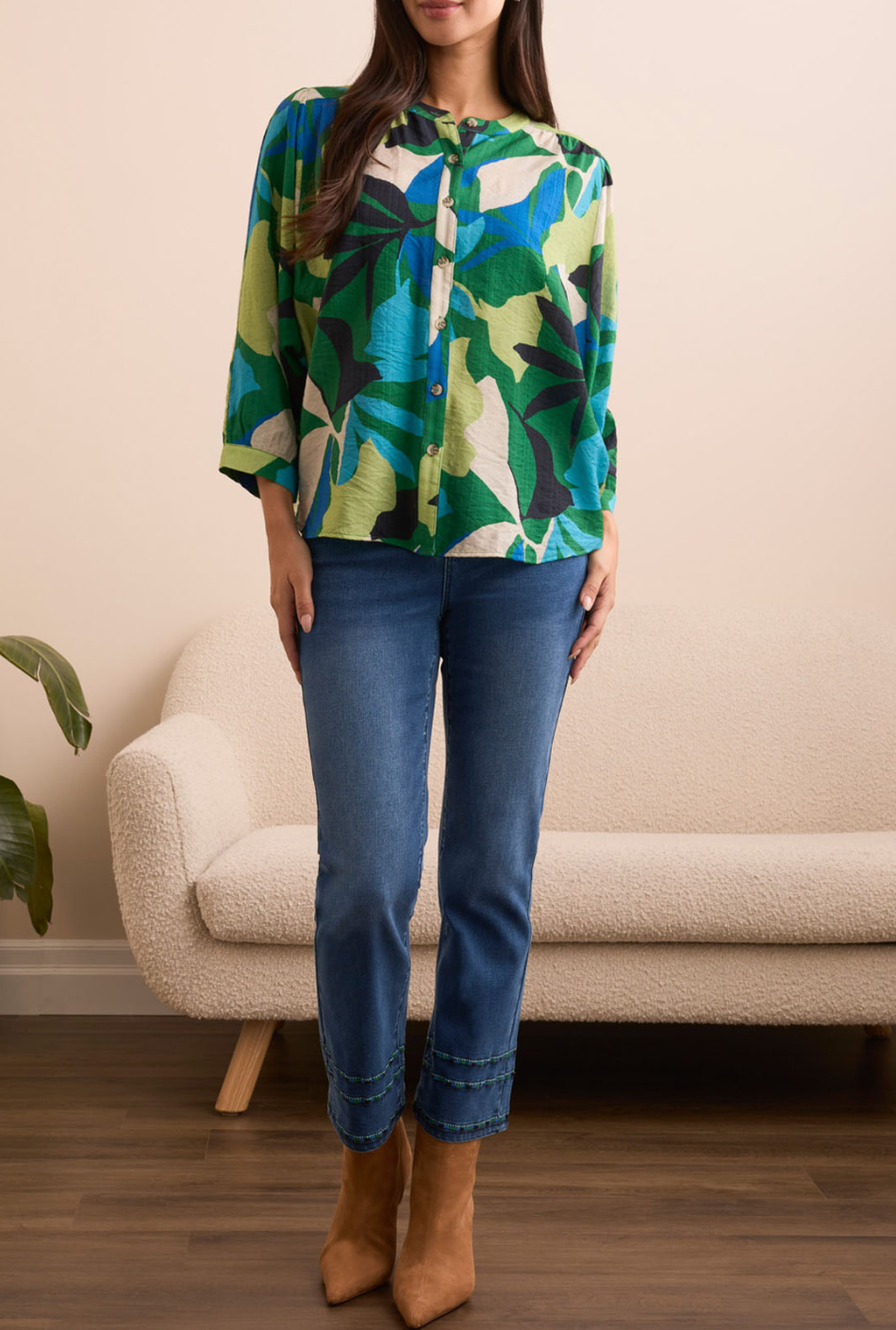 Long Sleeve Button Down Blouse