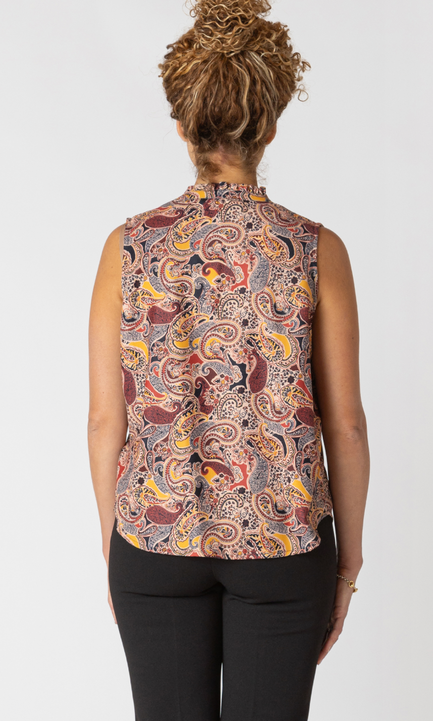 Paisley Button Down Top