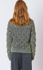 Pointelle Crew Neck Sweater