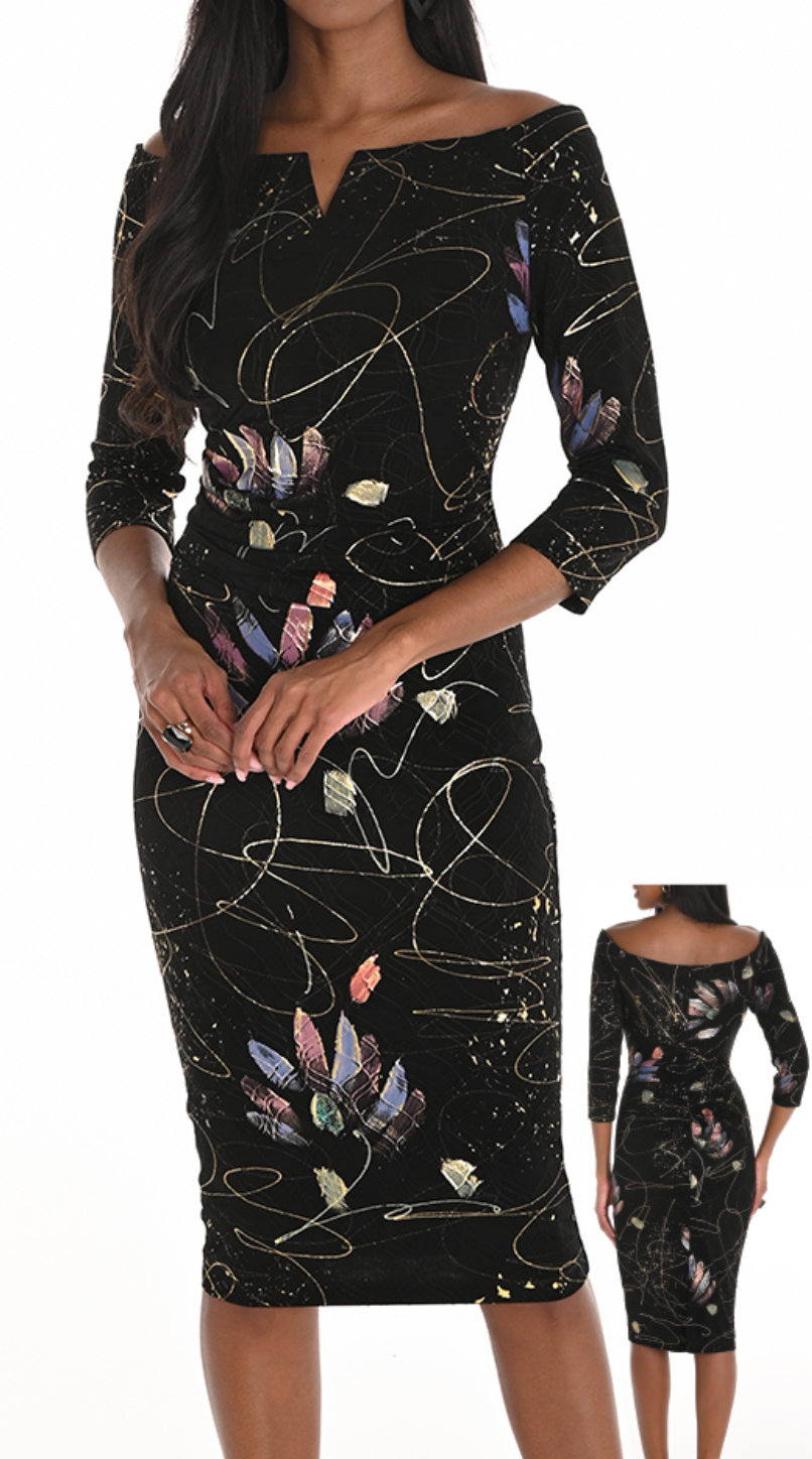 FL 3/4 Sleeve Knit Dress
