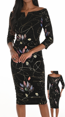 FL 3/4 Sleeve Knit Dress