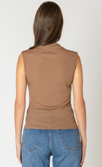Pleat Detail Sleeveless Top