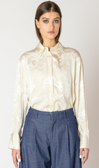 Floral Jacquard Blouse