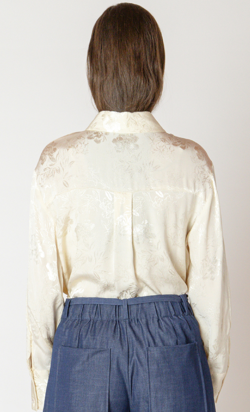 Floral Jacquard Blouse