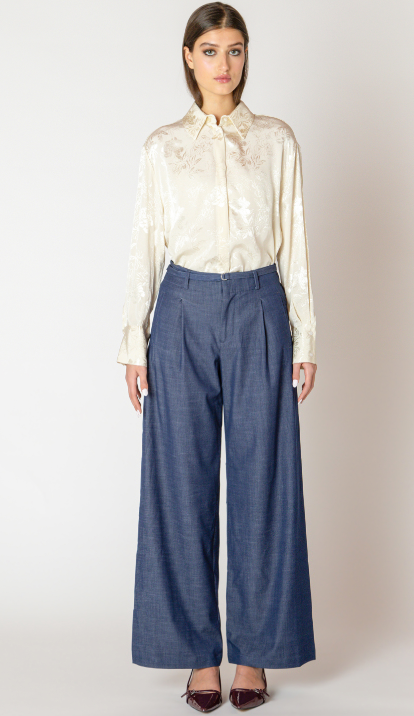 Floral Jacquard Blouse