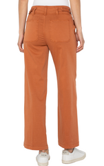 Hi-Rise Cinch Waist Wide Leg Pant