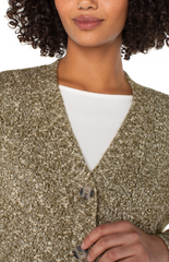 Long Sleeve Button Front Cardigan Sweater