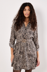 Animal Print Belt Dress