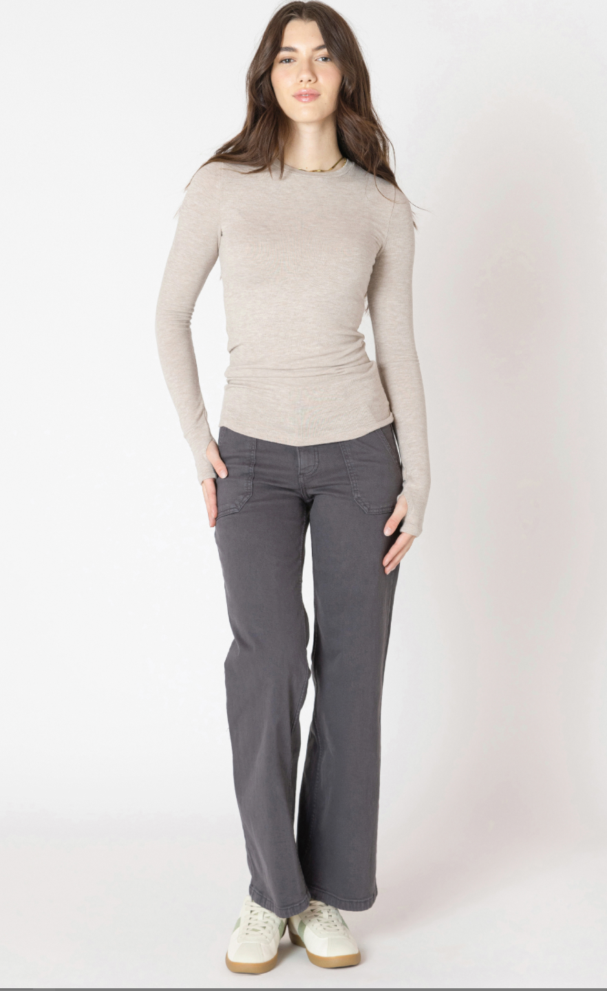 Straight Leg Twill Pant