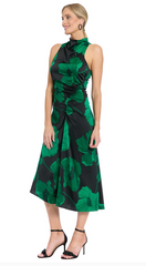 Lisbeth Floral Side Ruched Midi