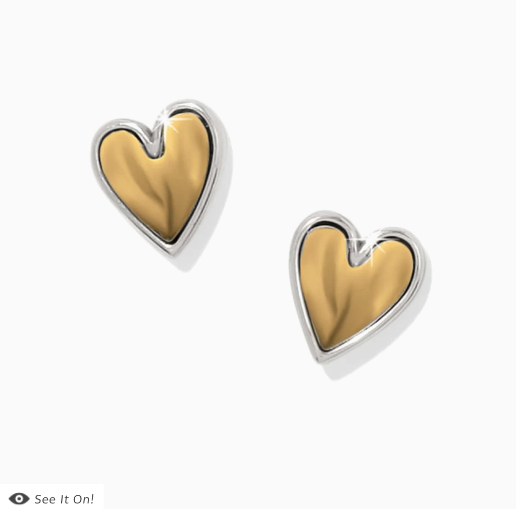 Cascade Heart Post Earrings