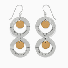 Palm Canyon Two Tone French Wire Earrings