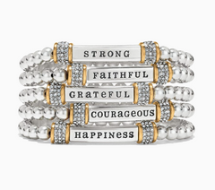 Meridian Two Tone Stretch Bracelet