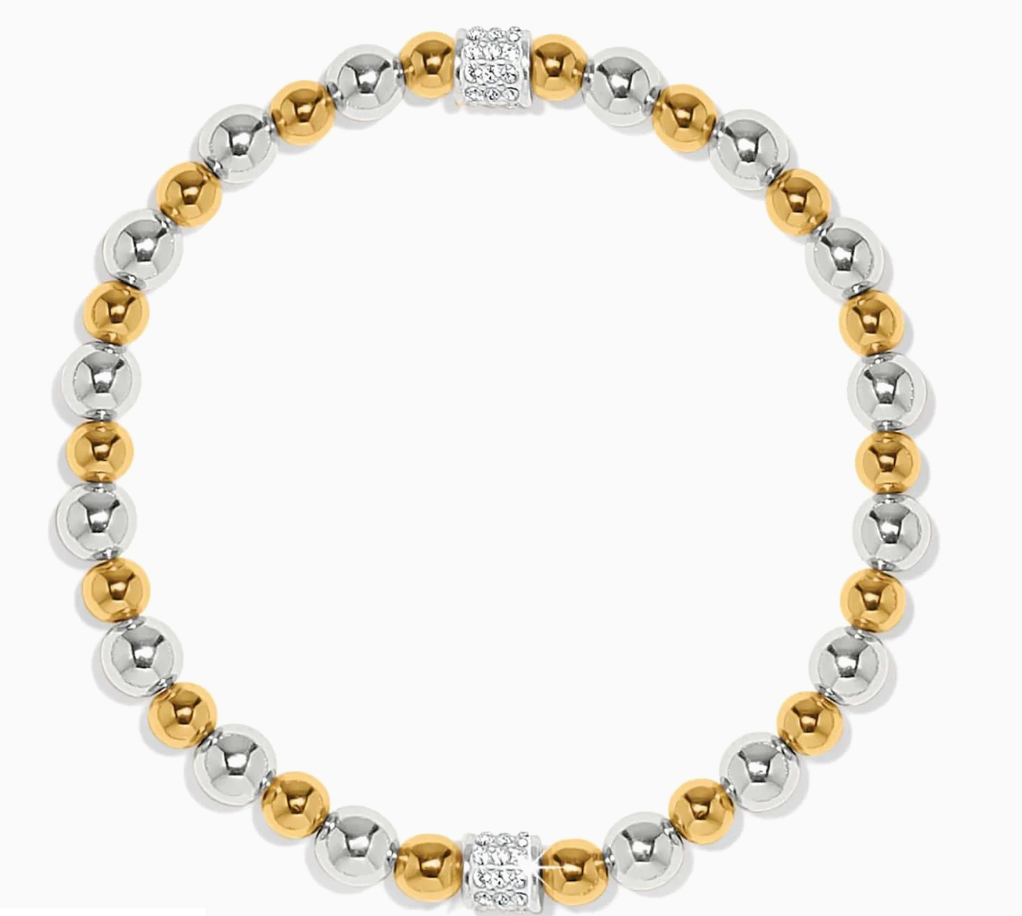Meridian Petite Two Tone Stretch Bracelet