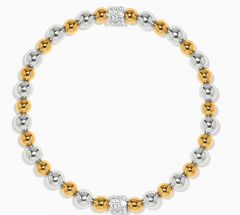Meridian Petite Two Tone Stretch Bracelet
