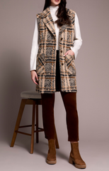 Wide Notch Collar Button Front Vest