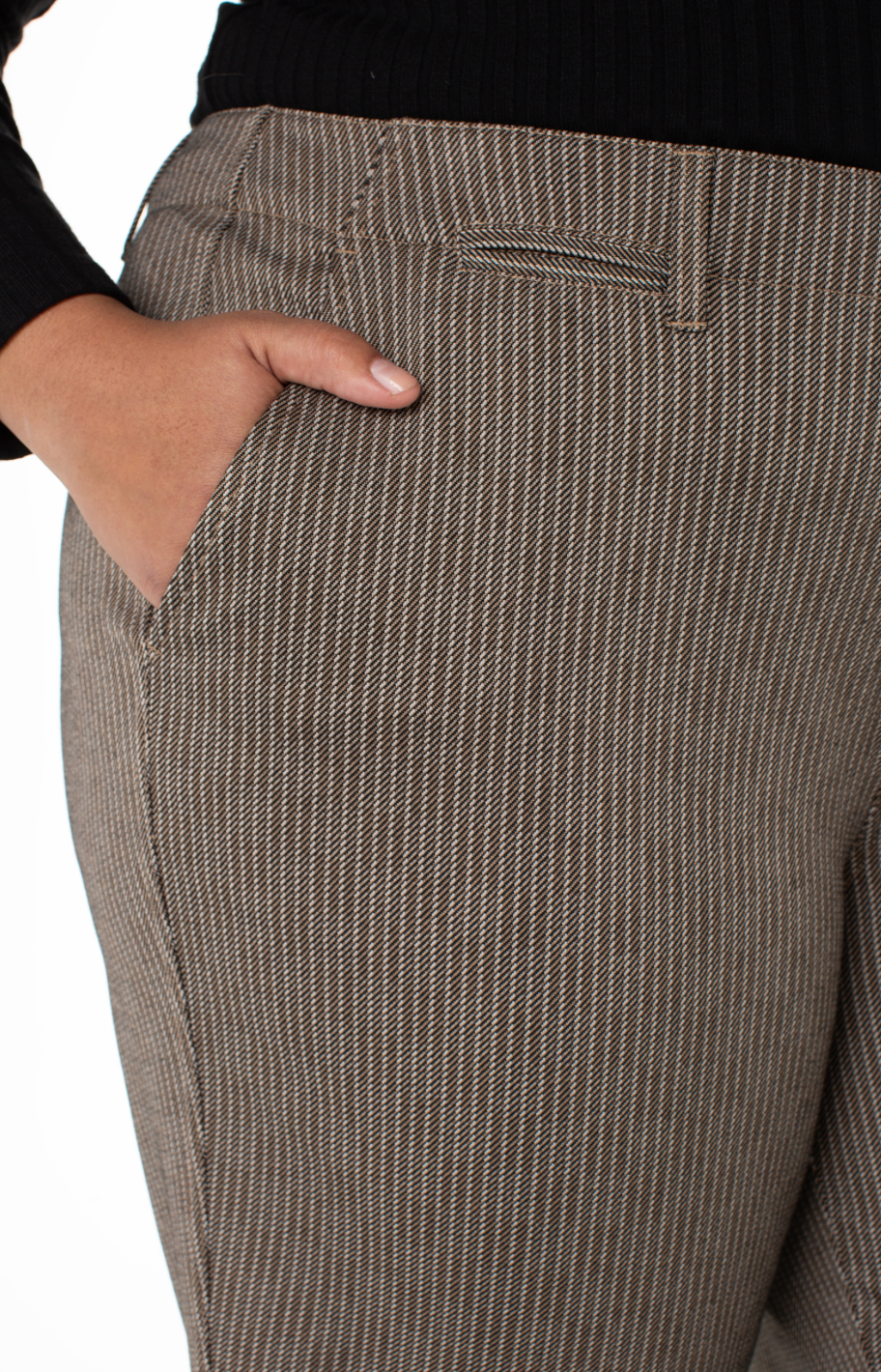 Wide Leg Crop Trouser W Flap Pocket