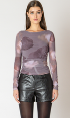 Floral Mesh Top