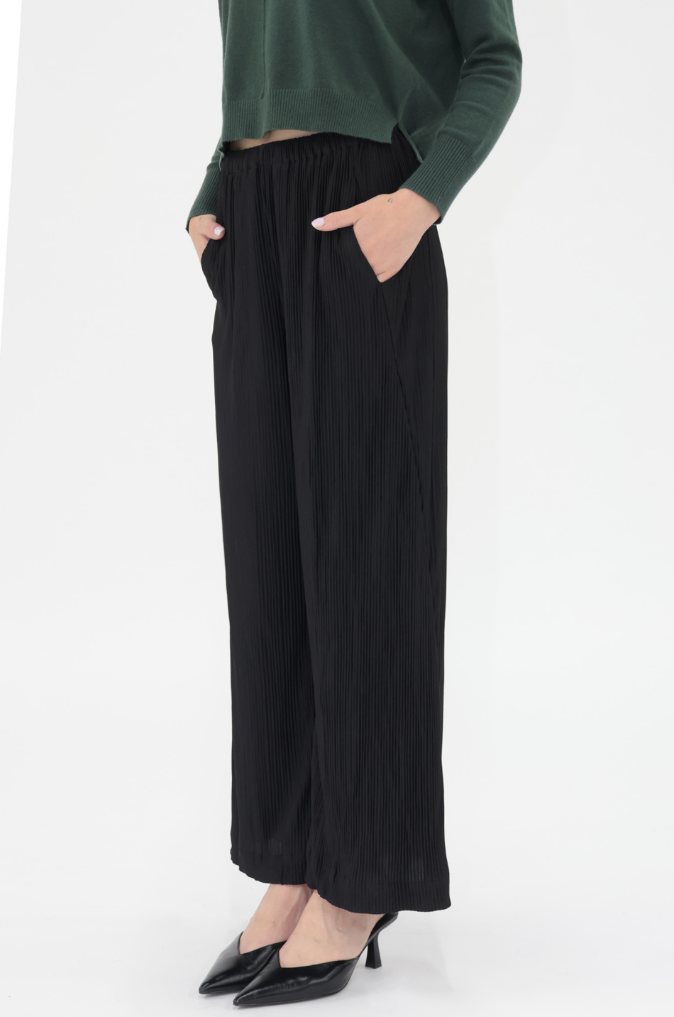 Pleated Pull On Pant