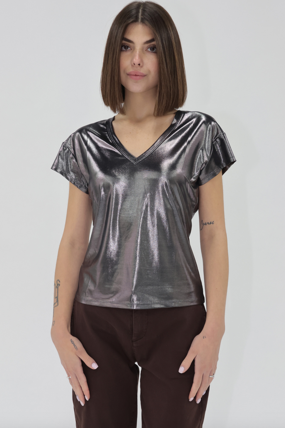 Vneck Relaxed Fit Top