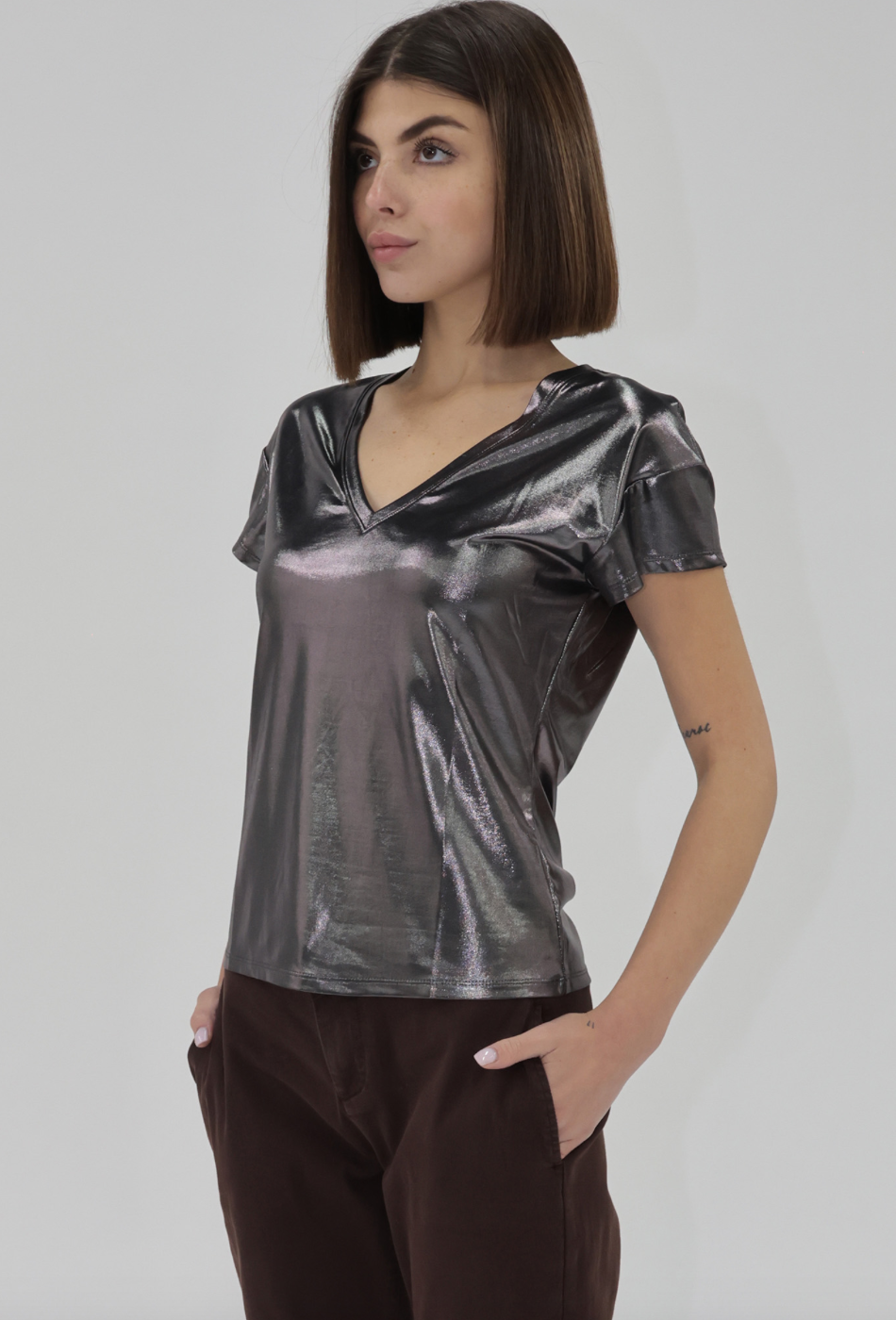 Vneck Relaxed Fit Top