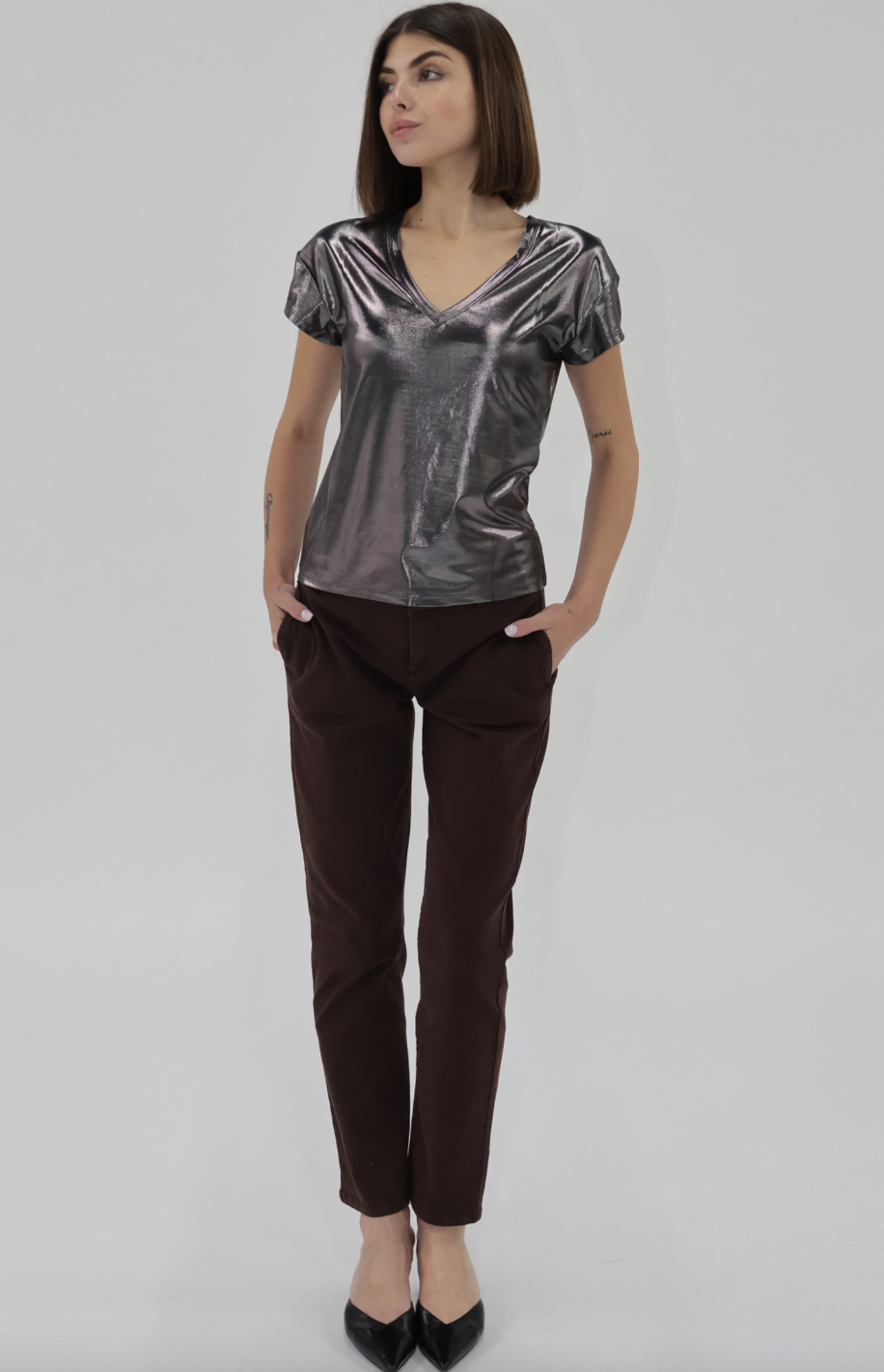 Vneck Relaxed Fit Top