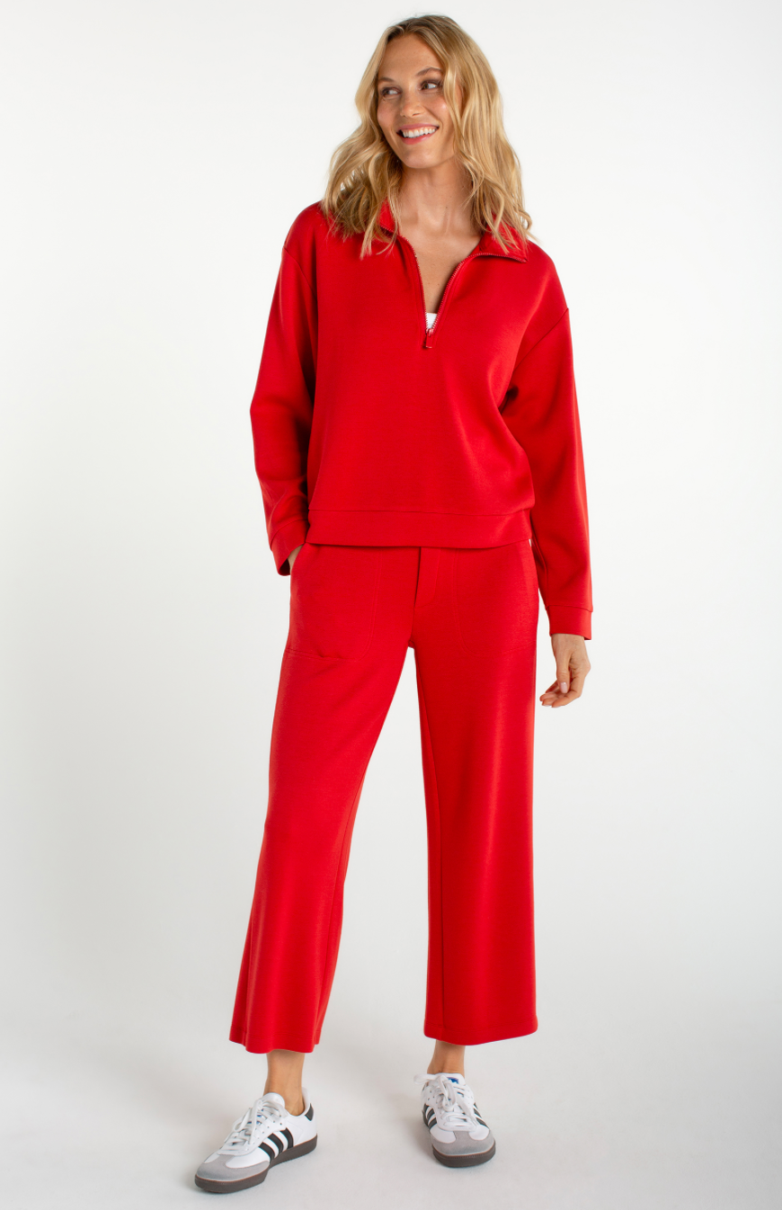 Half Zip Popover LongSleeve Top