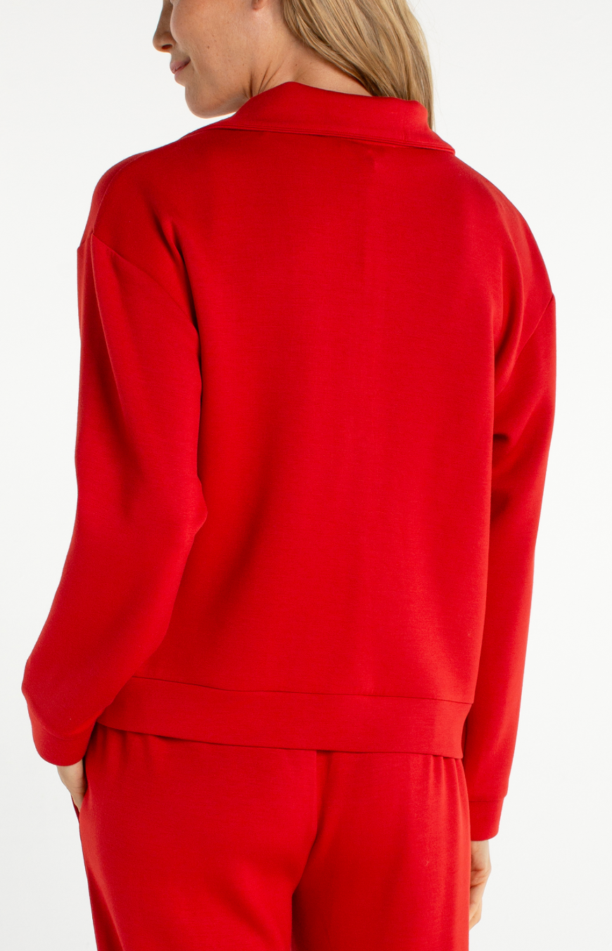 Half Zip Popover LongSleeve Top