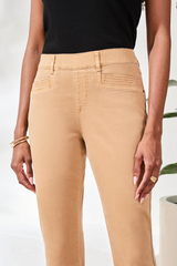 Pull on Capri w/ Top Stitch Detail