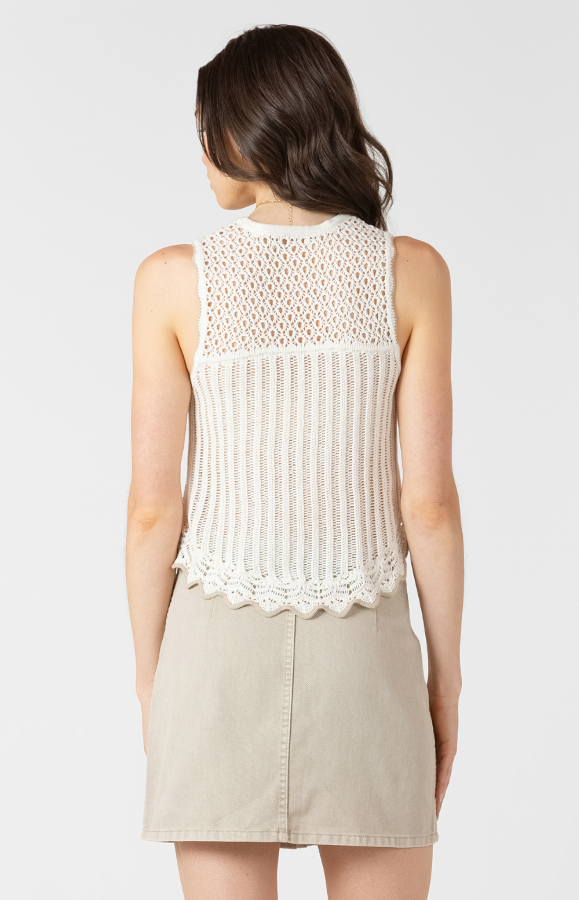 Contrast Trim Sweater Tank