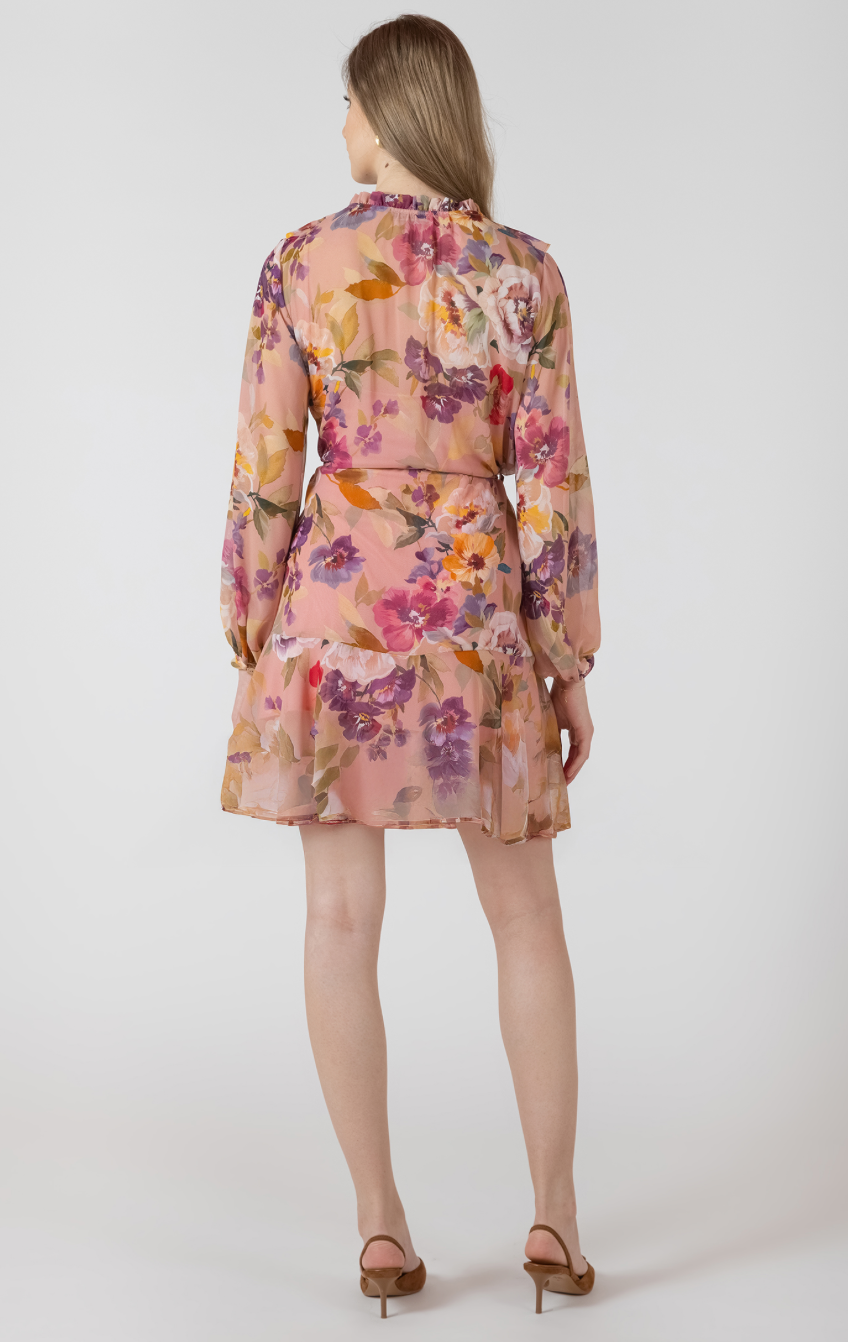 Ruffle Belted Mini Dress
