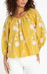 3/4 sleeve woven top