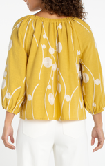 3/4 sleeve woven top