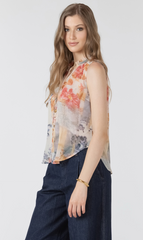 Flowy Button Front Blouse