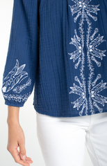 3/4 Sleeve Woven Top