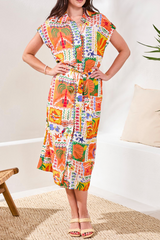Short Sleeve Maxi Shirt Dress
