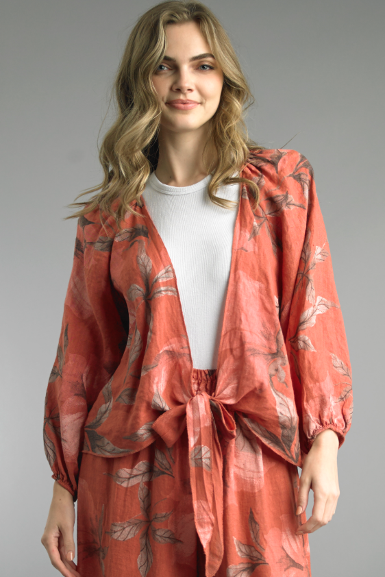 Tie Front Linen Shirt