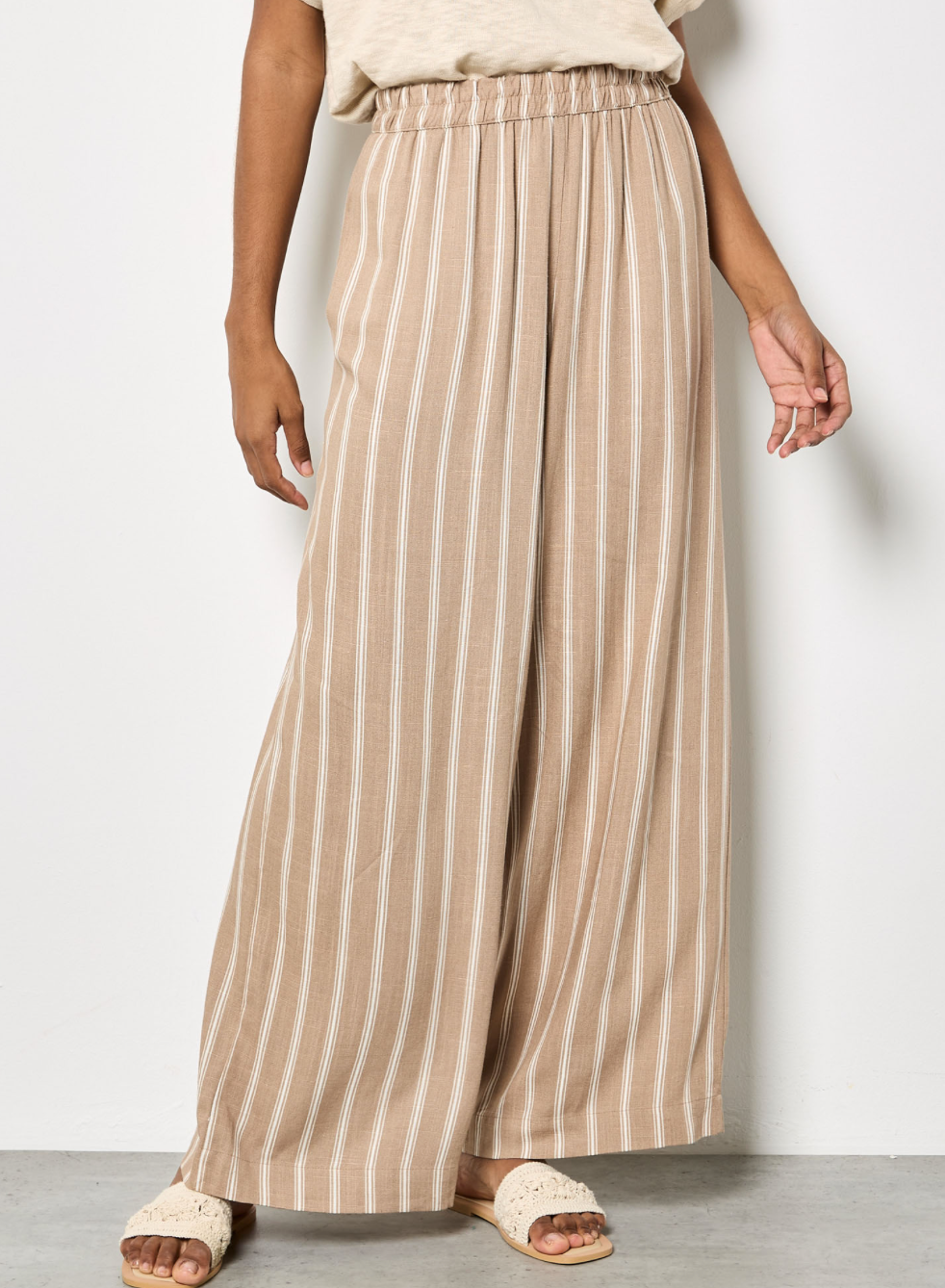 Stripe Linen Mix Trouser